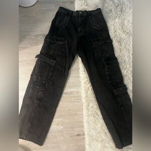 Zara Black Cargo Jeans